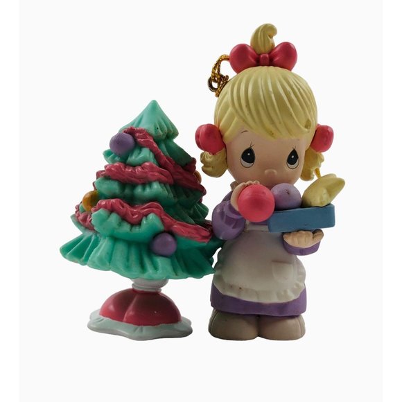 Precious Moments 2 Ornaments Home For The Holidays Enesco Plastic Vintage Boxed - Picture 7 of 10